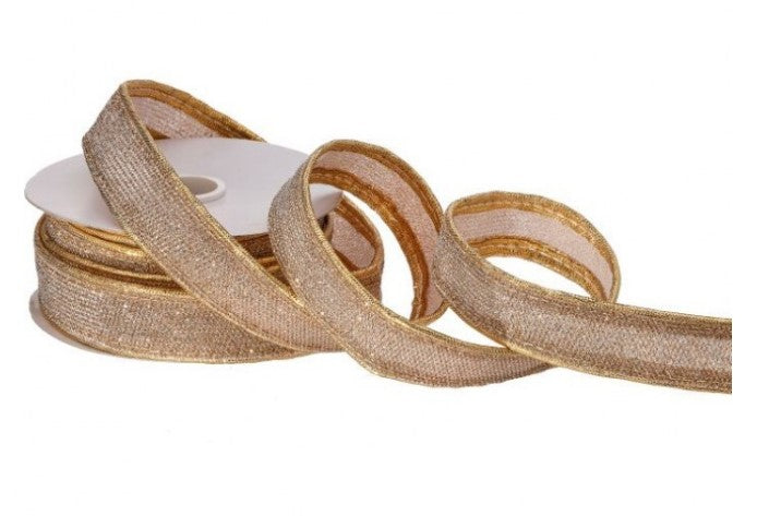 1"X10Y Metallic Woven Ribbon