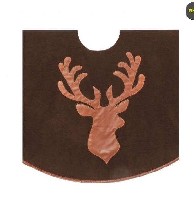 54"  Velvet Embroidered Deer Tree Skirt