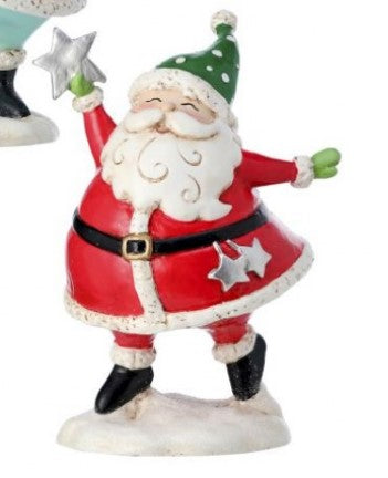 7.5" Resin Jolly Santa - Choose from Santa with  Star or Tree