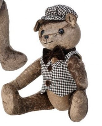 16" Fabric Country Club Bear