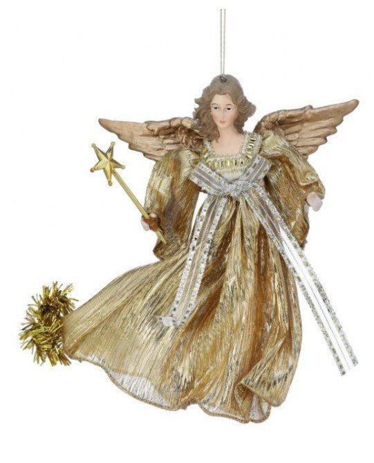 9.5" Fabric Flying Angel Ornament - Choice of 2 Styles