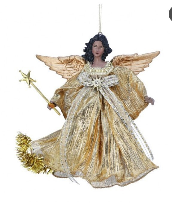 9.5" Fabric Flying Angel Ornament - Choice of 2 Styles