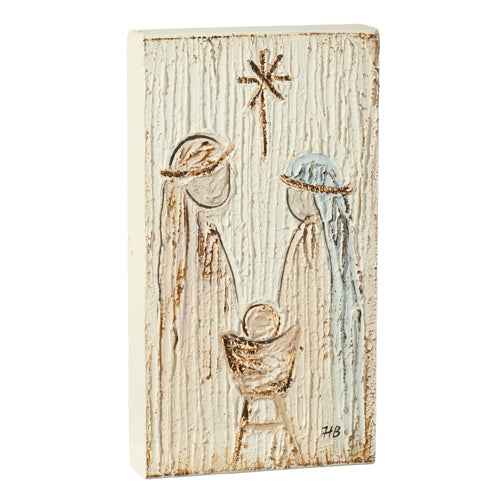 RAZ 11.75" Holy Family Textured Rectangular Block