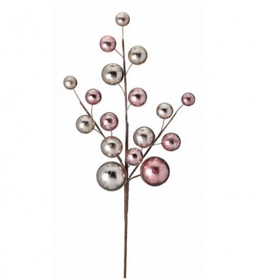 28" Metallic Ball Spray - Pink