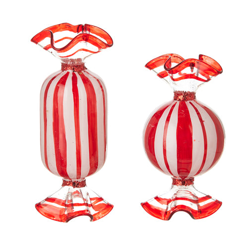 RAZ 5.5" PEPPERMINT CANDY ORNAMENT - Choice of  2 Styles