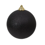 4" Black Glitter Ornaments