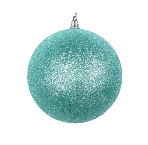 8" TEAL GLITTER ORNAMENT