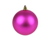 4" Fuchsia Matte Ornaments