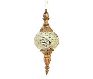 18" Glitter Mercury Finial Ornament