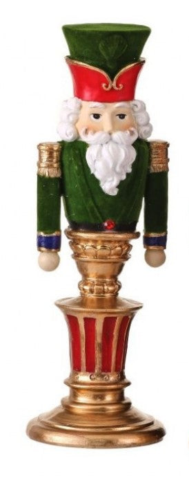 9" Resin Bavarian Nutcracker on Pedestal - Choice of 2 Styles