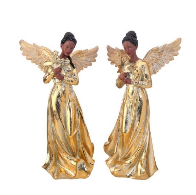 14" Resin Regal Champagne Angel - Choice of 2 Styles