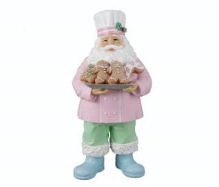 16.6" Resin Pastel GIngerbread Chef