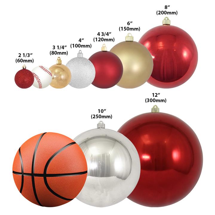 4" (100mm) Medium Mercury Commercial Shatterproof Ball Ornament