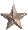 6" Metalic/Glitter Champpagne Star Ornament