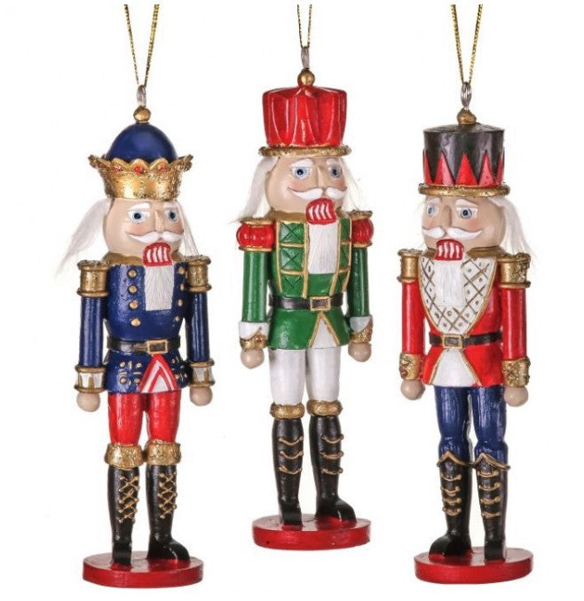 5.5" Resin Bavarian Nutcracker Ornament -Choice of 3 Styles