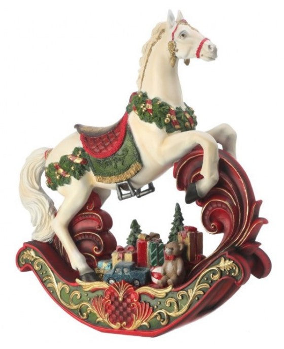 20.5" Resin Elegant Rocking Horse with Packages