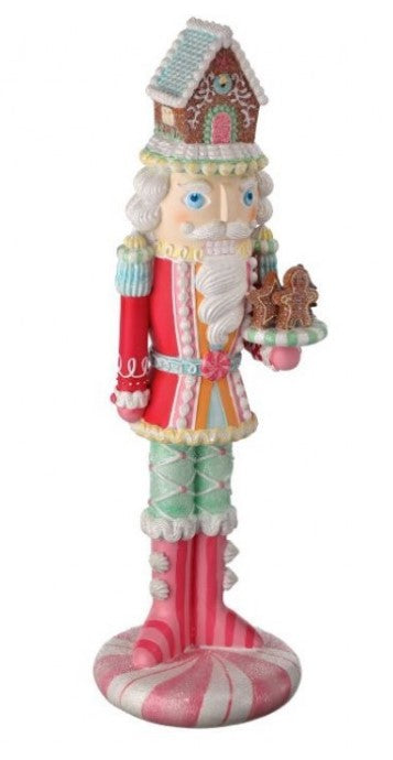 18" RESIN Candy Nutcracker with Cake