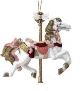 4.5" Resin Carousel Horse Ornament - Choose from 4 Styles