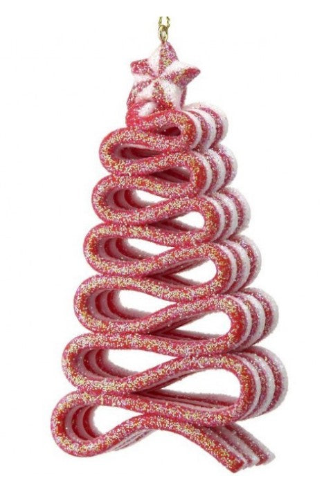 5" Acrylic Ribbon Candy Tree Ornament - Coice of Color