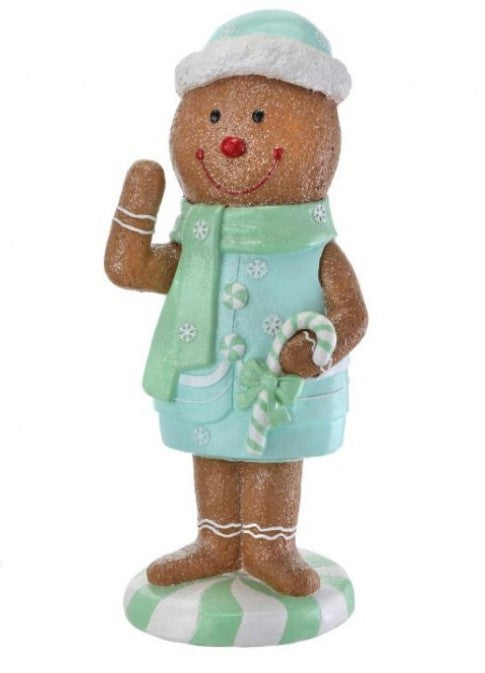 36" MGO Peppermint Candy GIngerbread Boy